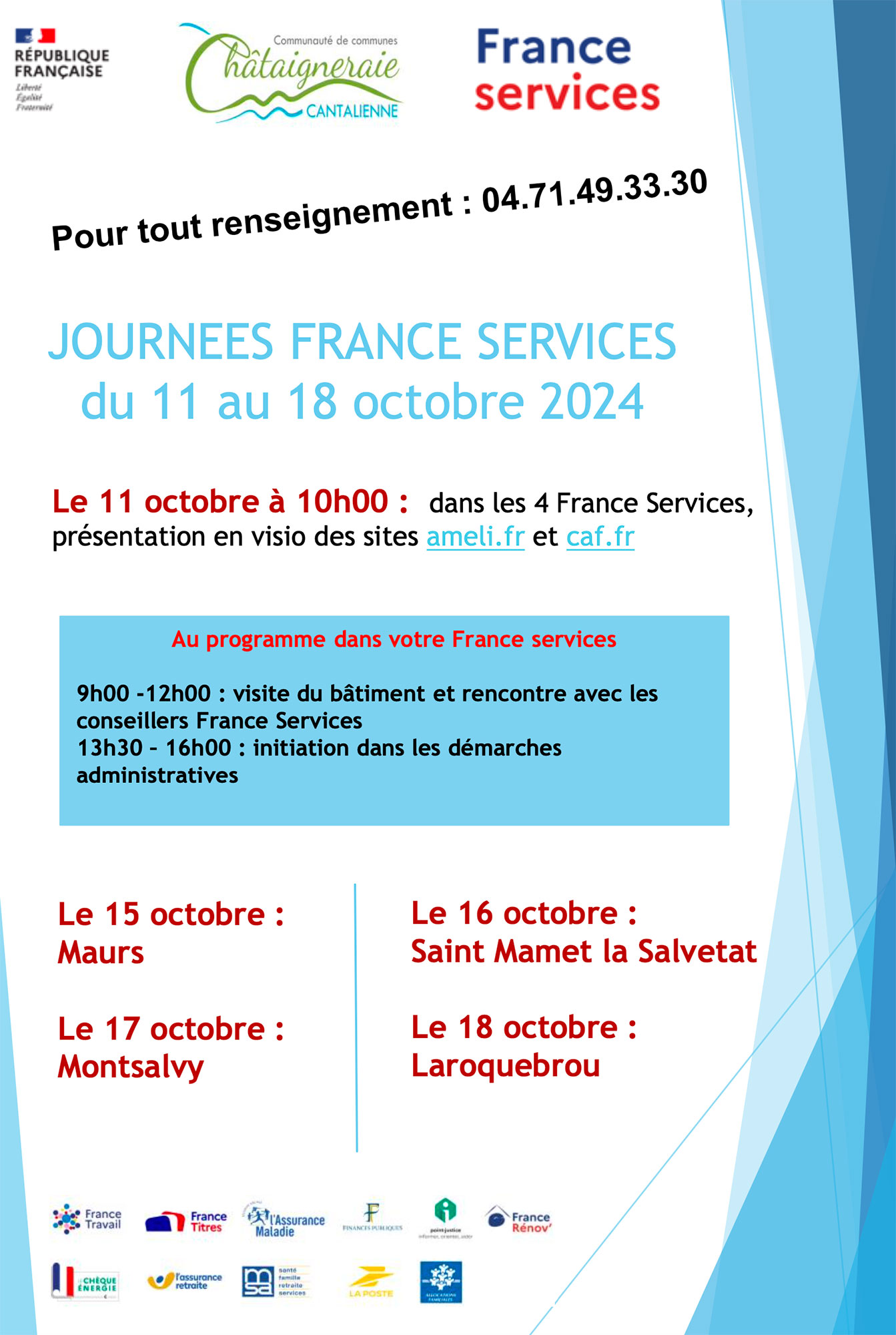 Journées France Services, du 11 au 18 octobre