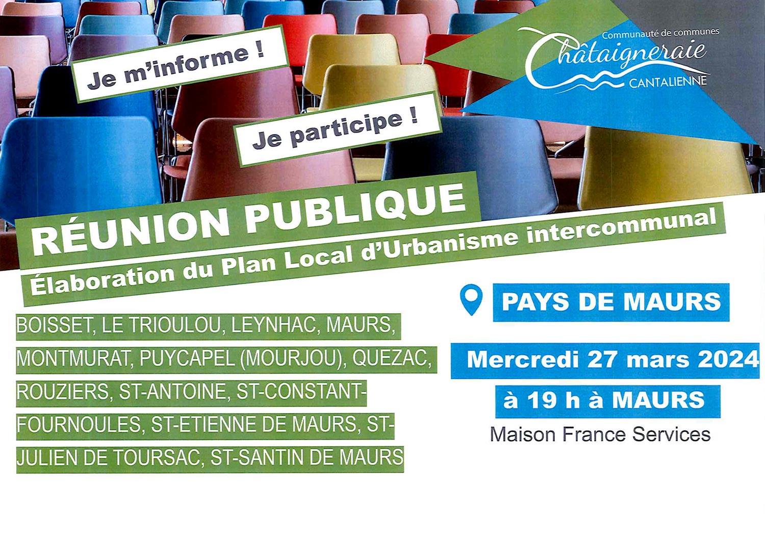 Réunion publique PLUi - Mercredi 27 mars