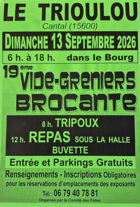 Vide-grenier 2026 : inscriptions ouvertes !