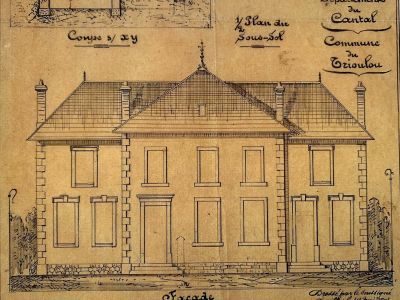 Plan de l'ancienne Ecole du Trioulou, Cantal Auvergne